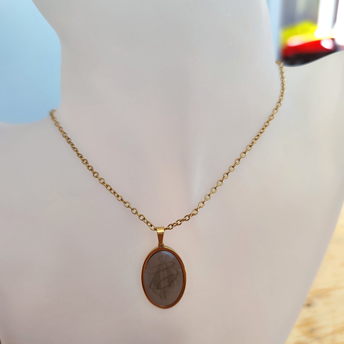 Colar Esperança Nossa Senhora de Fátima (aço inoxidável)