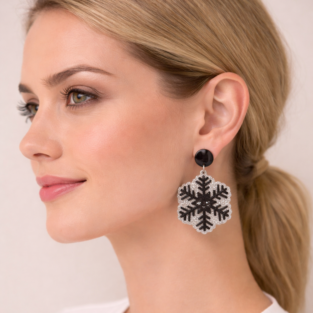 Brincos Cristais de Gelo (aço inoxidável)