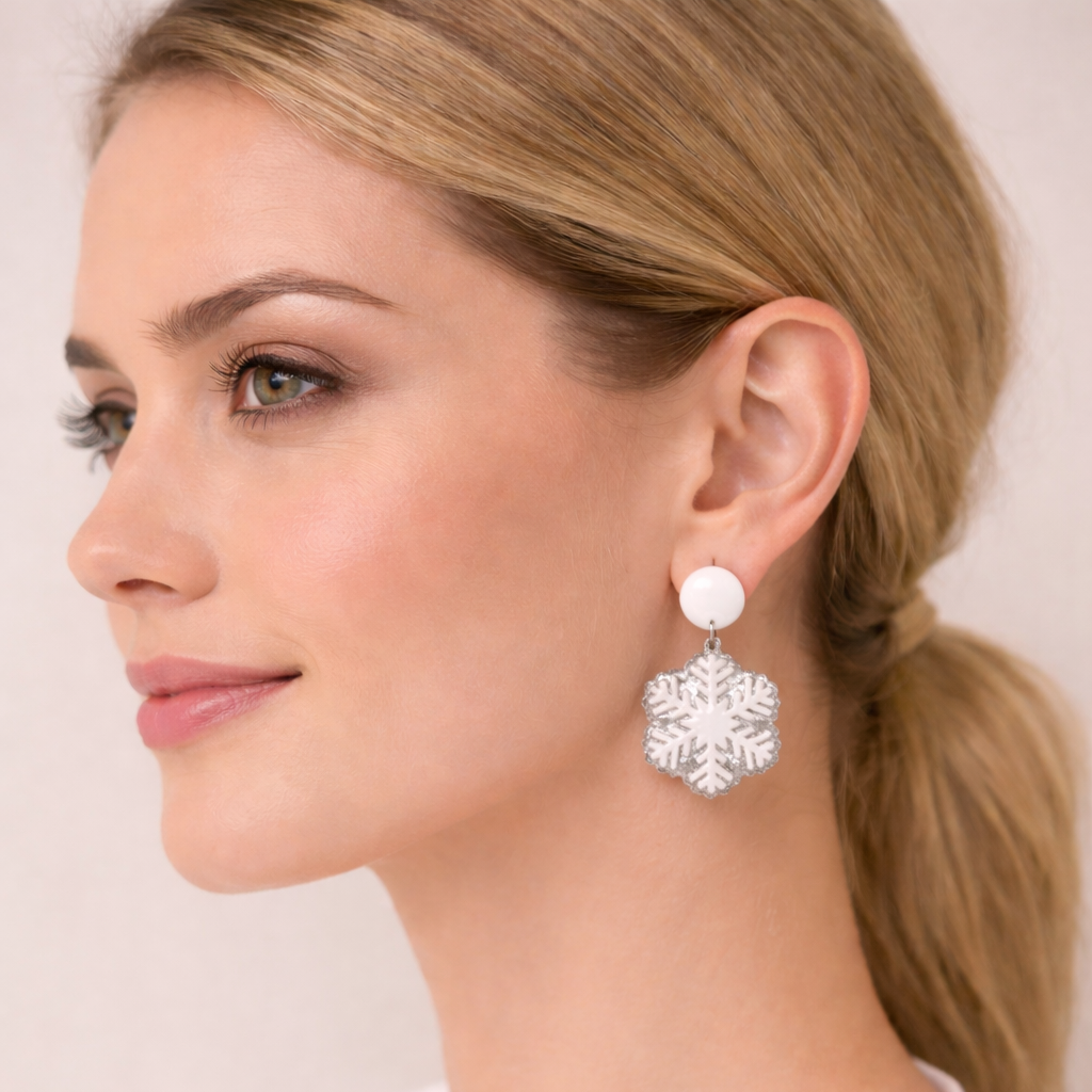 Brincos Cristais de Gelo (aço inoxidável)