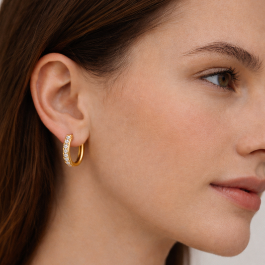 Brincos Golden Radiance Studs