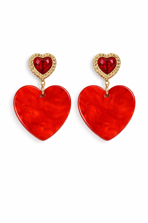 Brincos Coração Madrepérola (aço inoxidável)