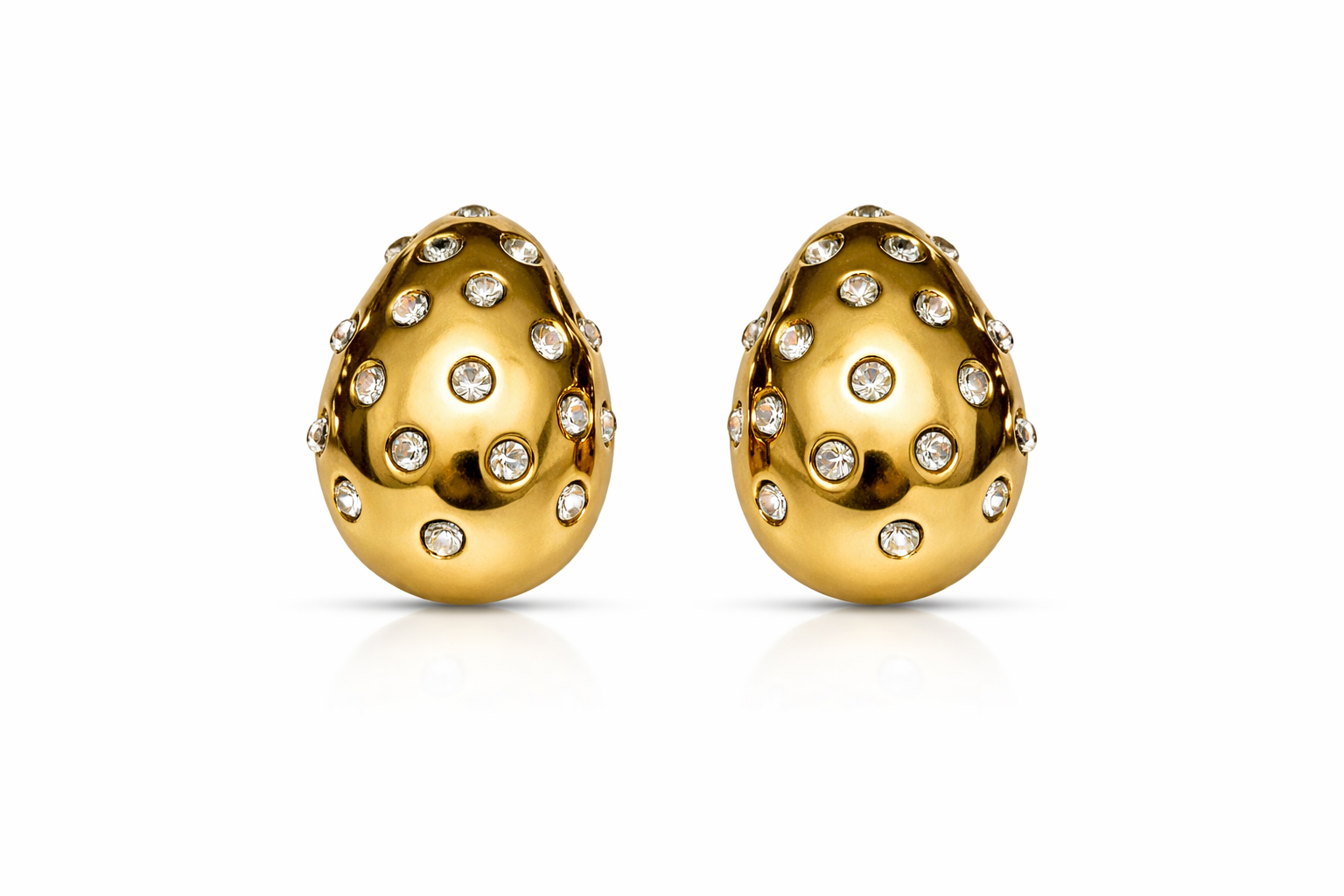 Brincos Inspiração Drop Earrings Brilhantes (aço inoxidável)